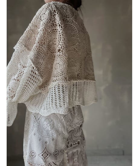 【RE;CIRCLE】 RE Crochet Patchwork L/S Top⑥/20220317-011