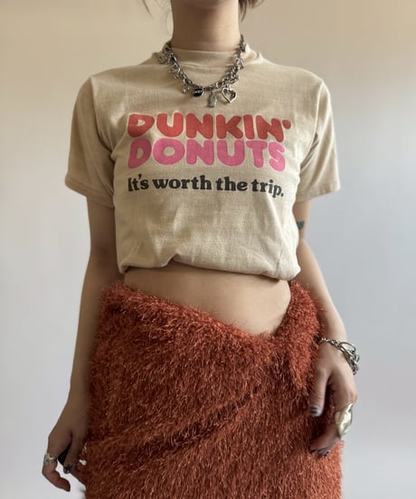 【USED】  Made in USA 80's SUPER SCREEN STARS DUNKIN' DONUTS T-Shirt/250510-052