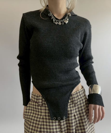 【RE;CIRCLE】 RE Rib Knit Leotard Top / 260416-005
