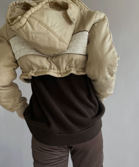 【RE;CIRCLE】 RE Draw Code Short Down Beige / 221215-002