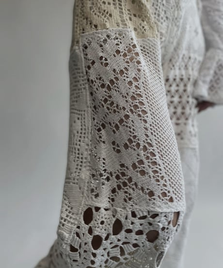 【RE;CIRCLE】 RE Crochet Patchwork Pants / 220728-029