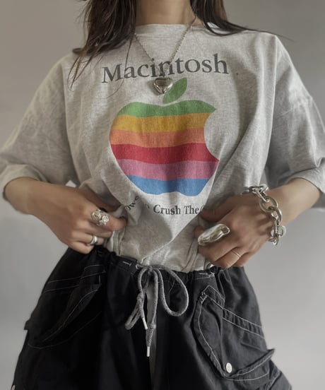 【USED 】Made in USA 90's Macintosh Apple T-Shirt /240429-068