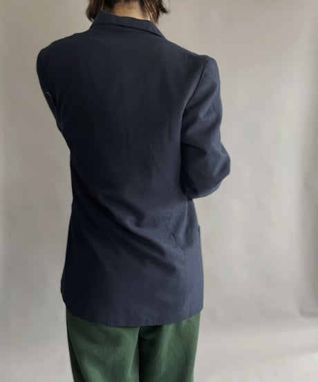 【USED】 Poly + Viscose Blazer Navy / 230128-012