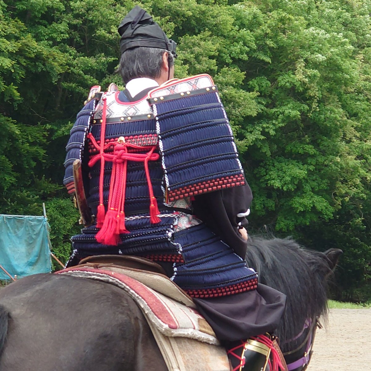 手づくり大鎧　-大山祇神社所蔵 紺絲縅鎧(河野通信鎧) 風-