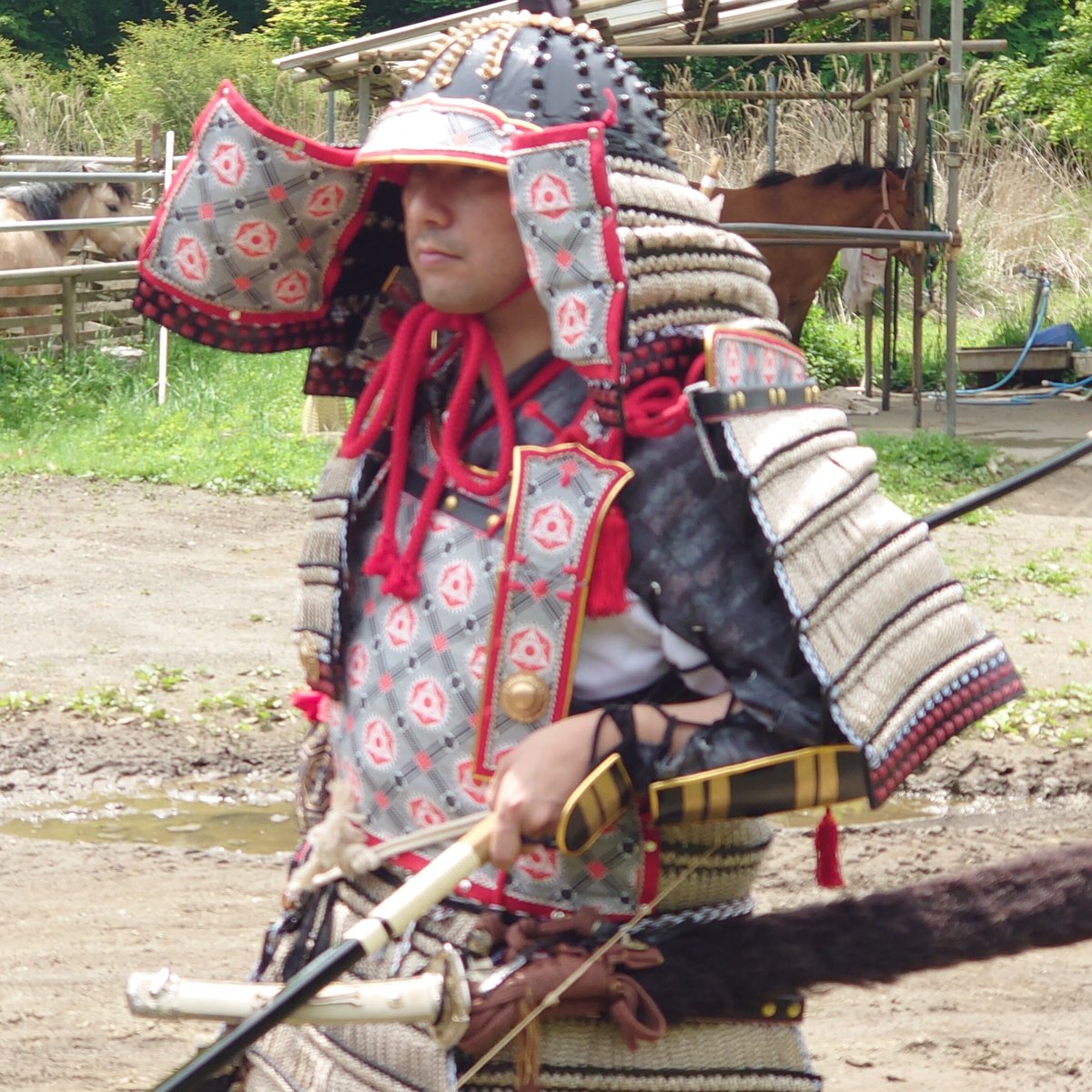 手づくり大鎧 -猿投神社所蔵 樫鳥絲縅鎧(源義家の薄金鎧) 風- | 鎌倉