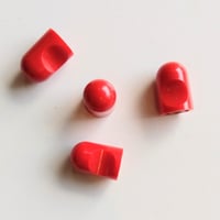 プラスチックつまみ 赤