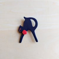 【USED】黒猫のブローチ