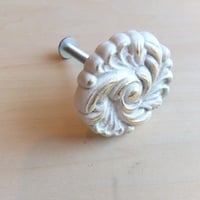 vintage 引き出しツマミ 白 大