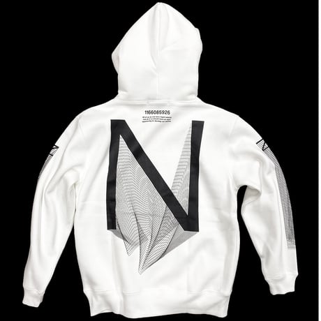 NODD GEOMETRY【PULL HOODIE WHITE】