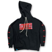 PASSION RED【BOX PULL HOODIE BLACK】