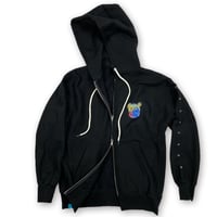 GLOWING ANIMAL【ZIP HOODIE BLACK】