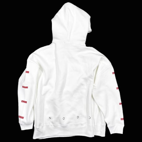 PASSION RED【BOX PULL HOODIE WHITE】