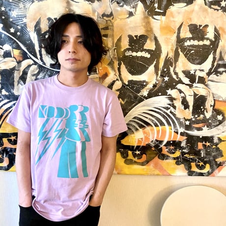 lINED UP MOAI【T-SHIRT LAVENDER】
