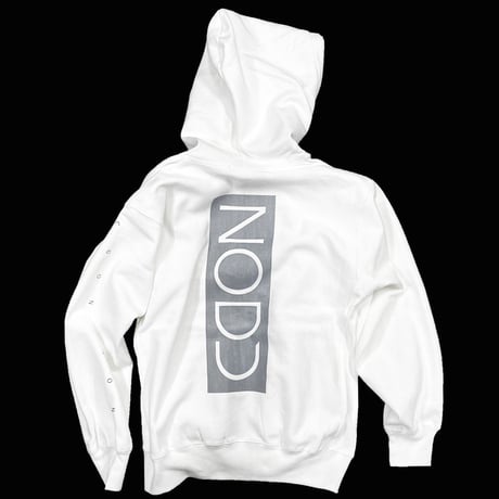 GLOWING ANIMAL【ZIP HOODIE WHITE】