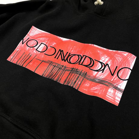 PASSION RED【BOX PULL HOODIE BLACK】