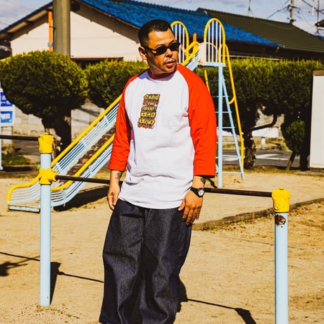 Raglan sleeves（RED/BLUE)