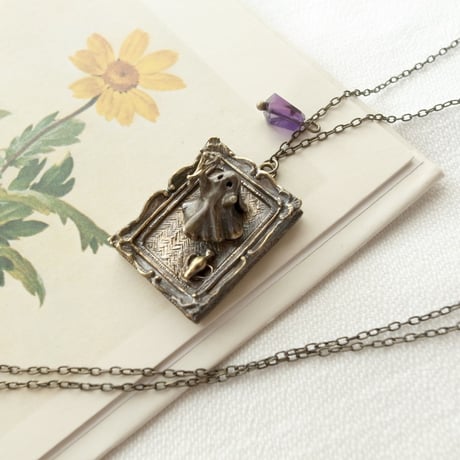 おばけの女の子のネックレス【受注制作 1ヶ月以内に発送】