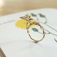 ツバメと小枝のリング【受注制作 1ヶ月以内に発送】