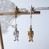 星とぬいぐるみのくまのイヤリング【受注制作 1ヶ月以内に発送】