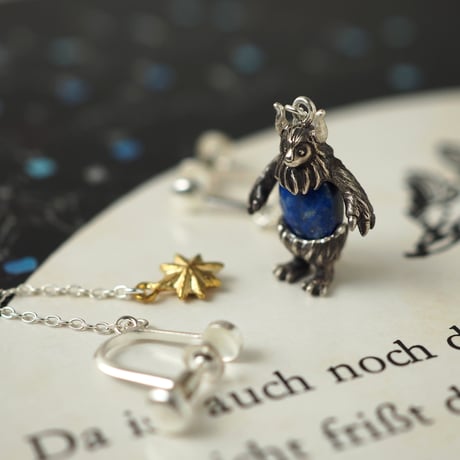 ehonno. リング ウサギコウモリ ムーンストーン ハンドメイド コウモリリング こうもりシリーズ silver925 福岡オリジナル