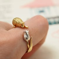 チューリップとはりねずみのリング【受注制作 1ヶ月以内に発送】