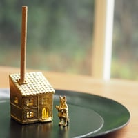 ねことえんとつの家のお香立て【受注制作 1ヶ月以内に発送】