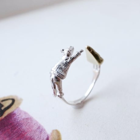 ねずみとチーズのリング【受注制作 1ヶ月以内に発送】