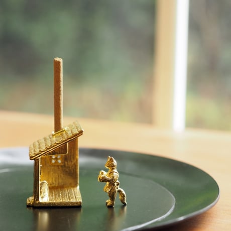ねことえんとつの家のお香立て【受注制作 1ヶ月以内に発送】