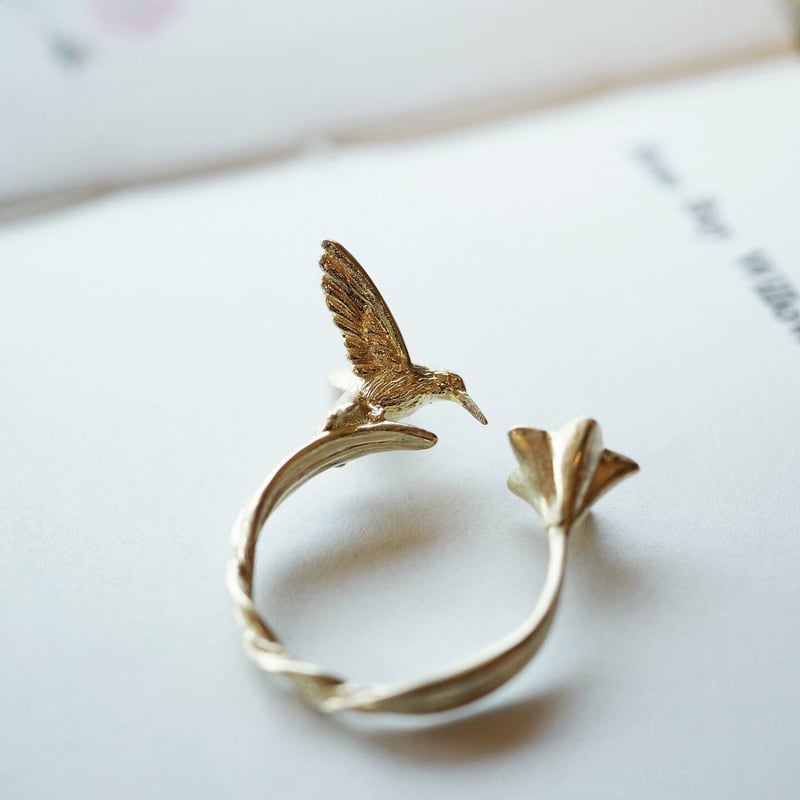 ヴィンテージ　ハチドリ　リング　指輪 ハチドリと星のリング【受注制作 1ヶ月以内に発送】 | ehonno.