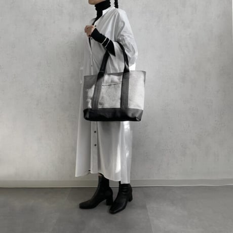 sasicco OBI Tote Wide – White, Mikawa Sashiko Cotton with Judo Fabric Handles