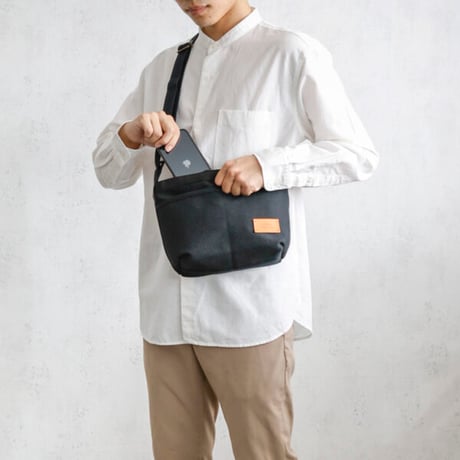 sasicco タイニーショルダー 黒 | 三河木綿 刺子織 | タネイ | 柔道着のカバン | tiny shoulder bag | black