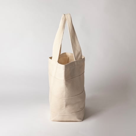 sasicco Tote 40 – White, Mikawa Sashiko Cotton with Judo Fabric Handles