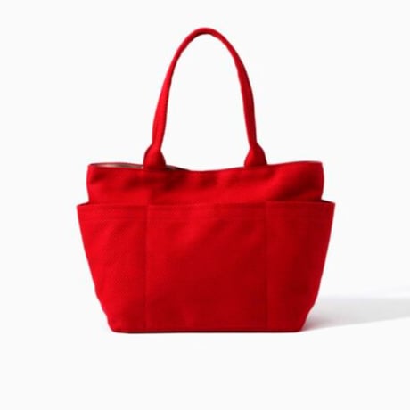 【完売・製造終了】sasicco ポッシュトートL 赤 | 三河木綿 刺子織 | タネイ | 柔道着のカバン | poche tote L | red