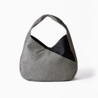sasicco Content Bag – White & Black Checkered, Mikawa Sashiko Cotton with Judo Fabric Handles