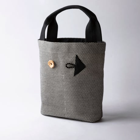sasicco ポイントバッグ 白と黒の市松 | 三河木綿 刺子織 | タネイ | 柔道着のカバン | point bag | white & black