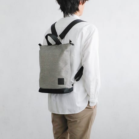 sasicco Portside 3-Way Bag – Red, Mikawa Sashiko Cotton with Judo Fabric Handles