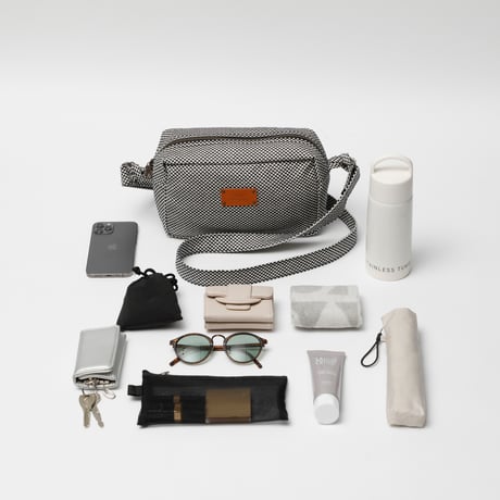 sasicco ミニショルダー 黒 | 三河木綿 刺子織 | タネイ | 柔道着のカバン | mini shoulder bag | black