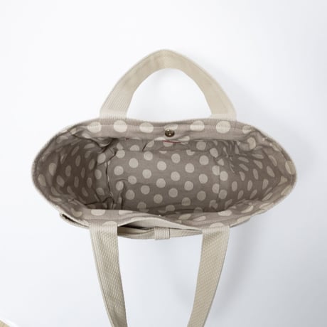 sasicco Kind Bag –Ice Gray, Mikawa Sashiko Cotton with Judo Fabric Handles