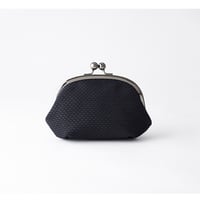 sasicco がま口 黒 | 三河木綿 刺子織 | タネイ | 柔道着のポーチ | gamakuchi pouch | black