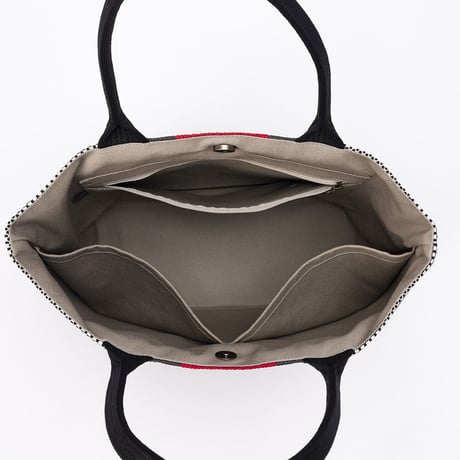 sasicco Ray Tote – White & Black Checkered, Mikawa Sashiko Cotton with Judo Fabric Handles