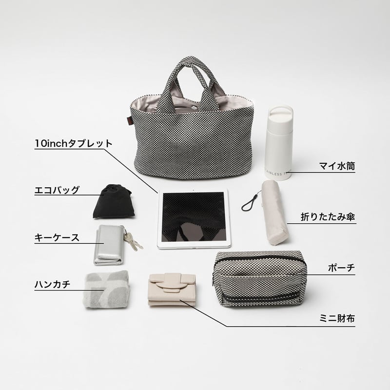 sasicco オーバルトート 黒 | 三河木綿 刺子織 | タネイ | 柔道着の