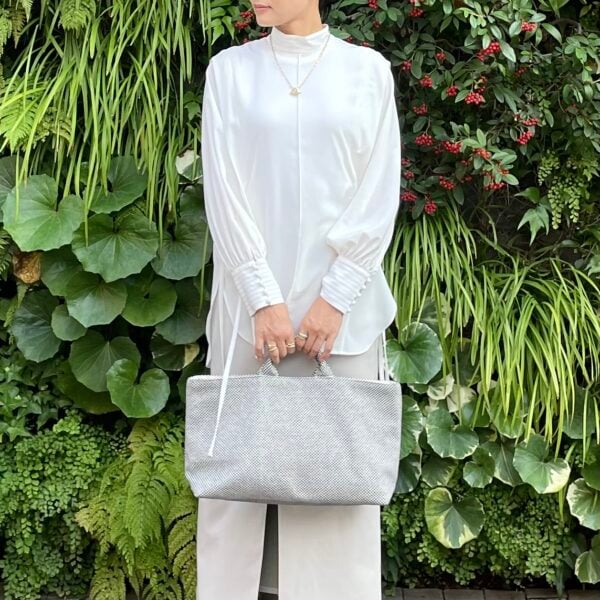 【新品未使用】 tatetoyoco たてとよこ　裂き織りバッグ　舟形トート 美品】 裂織りバッグ 裂き織り たてとよこ - メルカリ