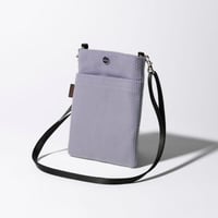 sasicco Smartphone ShoulderBag – Lavender, Mikawa Sashiko Cotton with Judo Fabric Strap