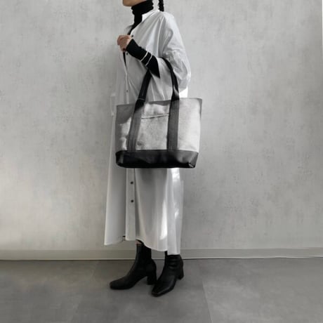 sasicco OBIトートワイド２WAY 白と黒の市松 | オビトートワイド・横長タイプ | 三河木綿 刺子織 | タネイ 柔道着 | obi tote wide | white & black