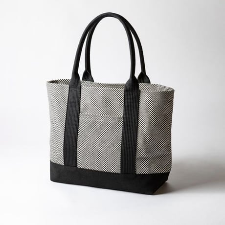 sasicco OBI Tote Wide – White, Mikawa Sashiko Cotton with Judo Fabric Handles