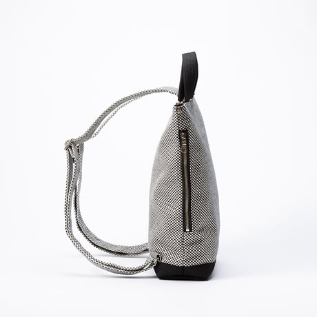 sasicco ポートサイドリュック 白と黒の市松 | 三河木綿 刺子織 | タネイ | 柔道着のカバン | port side ruck sack | white & black