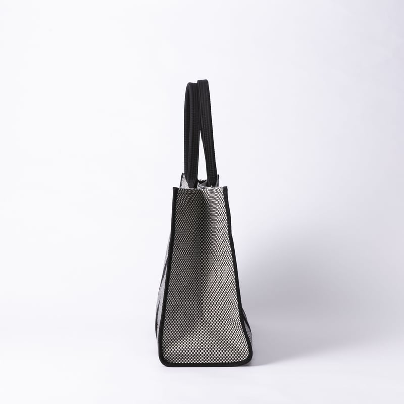 完売・製造終了】sasicco スクエアトートL 黒 | 三河木綿 刺子織