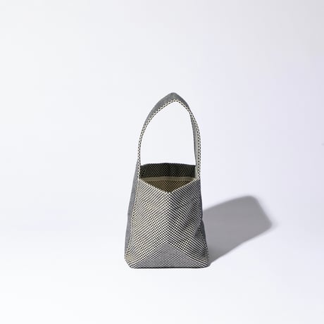 sasicco サイコロバッグ 白と黒の市松 | 三河木綿 刺子織 | タネイ | 柔道着のカバン | dice bag | white & black