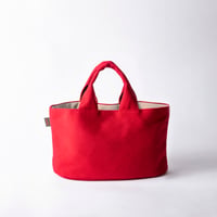 sasicco オーバルトート 赤 | 三河木綿 刺子織 | タネイ | 柔道着のカバン | oval tote | red