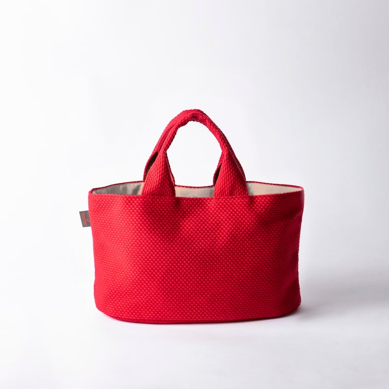 sasicco オーバルトート 赤 | 三河木綿 刺子織 | タネイ | 柔道着の